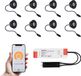 HOFTRONIC Set van 8 Sienna Smart LED Mini Inbouwspots - Veranda spots - 12V 3W 200lm - Dimbaar - Kantelbaar - Wifi & Bluetooth - 2700K - IP44 - Zwart