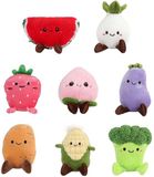 Van Manen Pluche Groente en Fruit Knuffel Speelgoed 12-14cm Verrassing