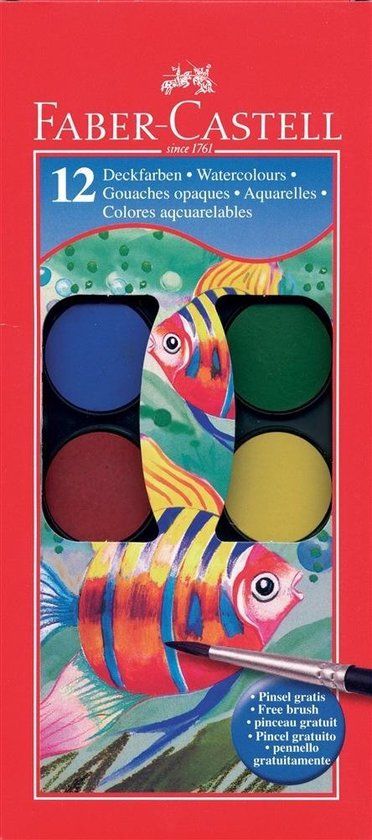 Faber-Castell Waterverfdoos FC 12 kleuren - 12 kleuren - Multicolor