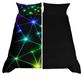 Retro Driehoeken Vert Vert Noir Ensemble de housse de couette double