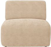 Vente-unique Fauteuil in fijn ribfluweel - Beige - Maison Céphy POGNI