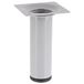 Wagner meubelpoot tafelpoot meubelvoet Classic Retro Stelpootjes - Ø 30 x 100 mm, geïntegreerde schroefplaat 60 x 60 mm, binnendraad Ø 10 mm, staal gepoedercoat aluminium-zilver - 121001