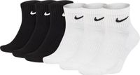 Nike Sokken Set van 6 paar, Zwart/Wit, Maat 46-50, Unisex