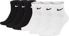 Nike Sokken Set van 6 paar, Zwart/Wit, Maat 46-50, Unisex