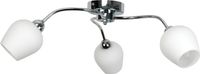 GLEN Plafondlamp chromé avec abat-jour en verre blanc, modèle GLEN 7-292