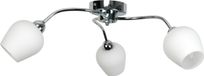 GLEN Plafondlamp chromé avec abat-jour en verre blanc, modèle GLEN 7-292