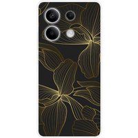Xiaomi Redmi Note 13 5G Golden flowers bedrukt siliconen hoesje