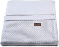 Baby's Only Gebreid baby dekbedovertrek ledikant - baby deken Robust - Wit - 100x135 cm