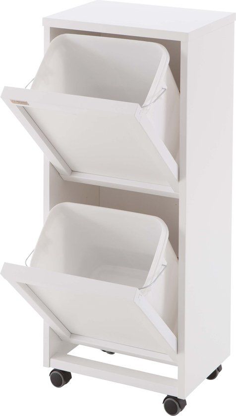 Arredamenti Italia 872 MADERA 2 - Opbergrek - Wit - 24 l