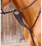 Premier Equine Martingale met bib Rosello Donkerbruin Cob Leer
