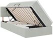 vidaXL Lit de rangement avec tête de lit Gris clair 90 x 190 cm Velours