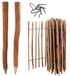 Bois de noisetier Clôture de jardin paravent clôture à pieux - 5 m - 80 cm de haut - 5 poteaux