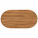 vidaXL Tafelblad 80 x 40 x 3,5 cm Ovaal Massief Teakhout Naturel
