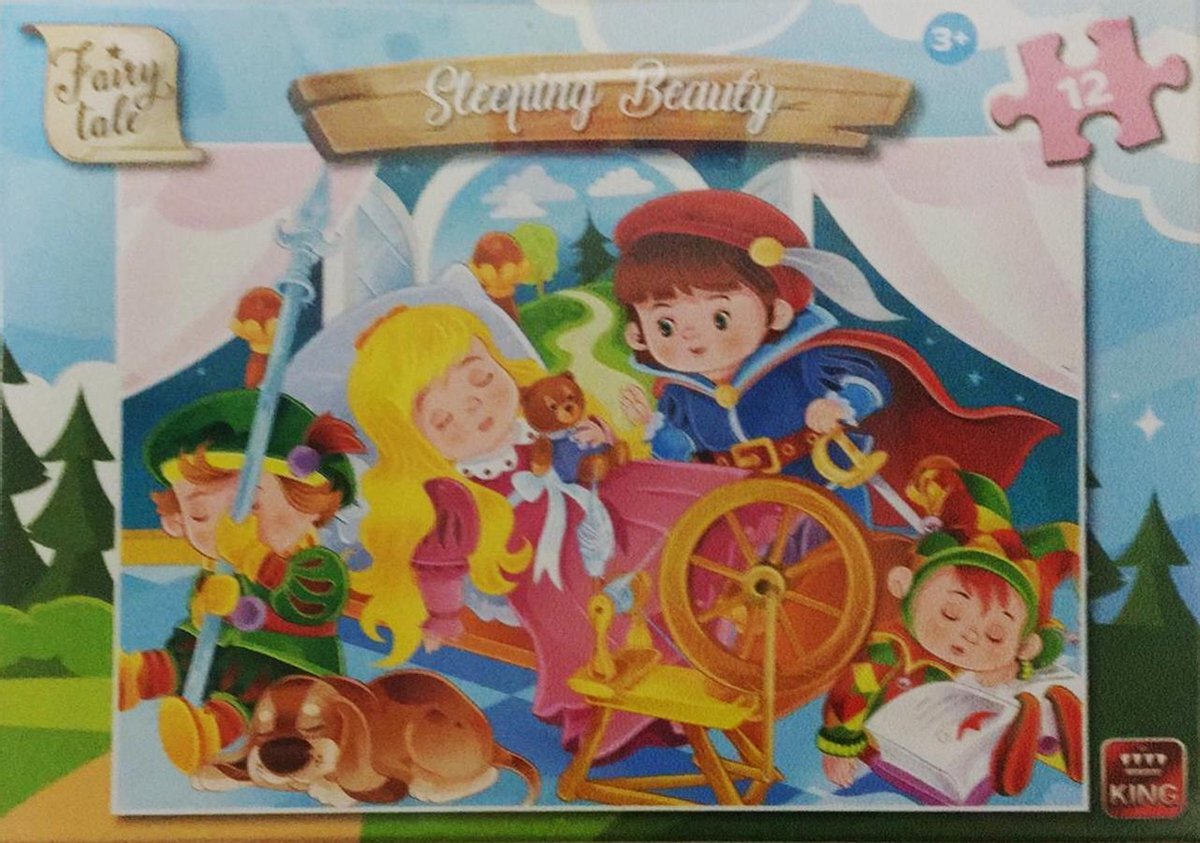 King Puzzel Sprookje Sleeping Beauty - - 12 Stukjes