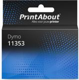 PrintAbout Huismerk 11353 Multipack (25 mm x 13 mm) 5 rollen geschikt voor Dymo