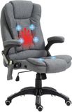 Vinsetto massage bureaustoel - Polyester - 68x72x120cm - Grijs