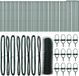 vidaXL Hexagonal Garden Fence with Ground Anchors 100 x 0.6 m Green Mesh