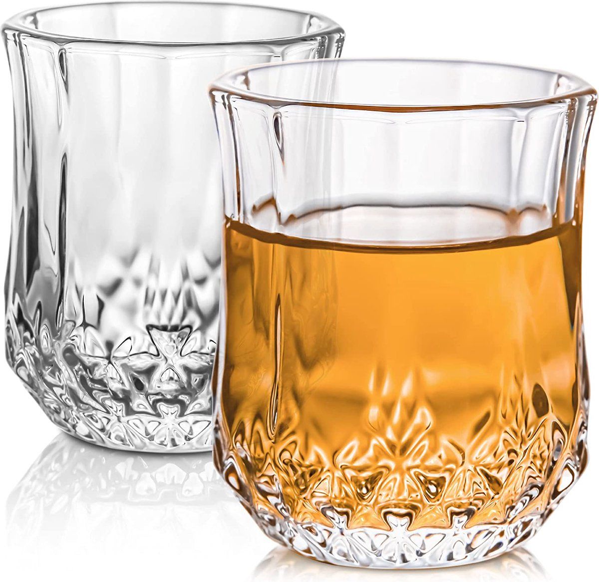 Praknu Borrelglaasjes - Kristalglas - 4cl - Vaatwasmachinebestendig - 6 stuks