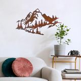 Handgeschilderd, decoratief metalen wandaccessoire, 70 cm x 40 cm, 100% metaal (1,5 mm), uniek kunststuk voor woondecoratie, lichtgewicht en stijlvol