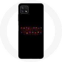 Maniacase Hoesje voor Samsung Galaxy A22 5G Stranger Things Poster Vrolijk Kerstfeest Logo