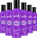 Got2b Volumania 24H Volumizing Mouse 250 ml - Volume - Sterke Hold en fixatie - Verzwaart het haar niet - 6 x 250 ml