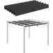 Pangivo Toile De Rechange Pour Pergola 2,5 X 2,55 M Toit En Polyester Avec Trous D'Évacuation Gris Foncé