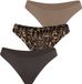 Björn Borg dames Invisible Briefs - slip middelhoge taille (3-pack) - bruin - print - bruin