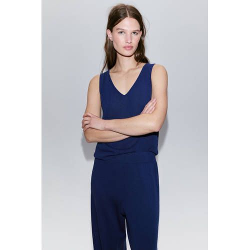 Mango top - donkerblauw