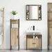 Maison Exclusive - Ensemble de mobilier de salle de bain avec étagère 3 pièces Marron