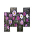 Homemania Wandfoto, motief: bloemen, 4 stuks, voor woonkamer, slaapkamer, meerkleurig, 76 x 0,3 x 50 cm, HM204PMDF10, MDF