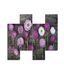 Homemania Wandfoto, motief: bloemen, 4 stuks, voor woonkamer, slaapkamer, meerkleurig, 76 x 0,3 x 50 cm, HM204PMDF10, MDF