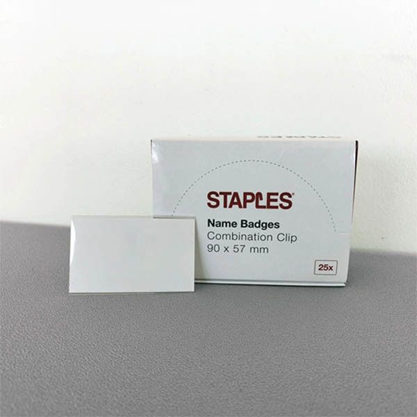 Staples naambadge met combiklep 90 x 57 mm (25 stuks)