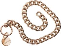 Taboom Scala Statement Collar and leash Rose Gold Imitation Leather