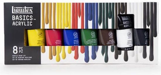 Liquitex Basics Acrylic Colour Set 8x75ml | 8 Colors | For Painting
