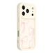 Coque TPU antichoc élégante iPhone 17 Pro Max avec bords relevés - Blanche / Gros nœud