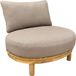 AVH-Collectie Eleganza organische lounge tuinstoel hardhout bruin/terre, taupe met kussen