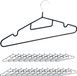 Merkloos Relaxdays Kledinghangers Antislip - Set van 24 - Zwart
