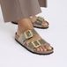 Birkenstock Sydney Cushion Buckle Graceful Taupe Taille 43 Claquettes