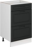 Vicco Keukenonderkast R-Line, Antraciet landelijk/Wit, 50 cm zonder werkblad