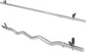 Gorilla Sports Barre d'haltères - Barre d'haltères longue + barre EZ curl - 30/31 mm - Fermeture à ressort - Noir