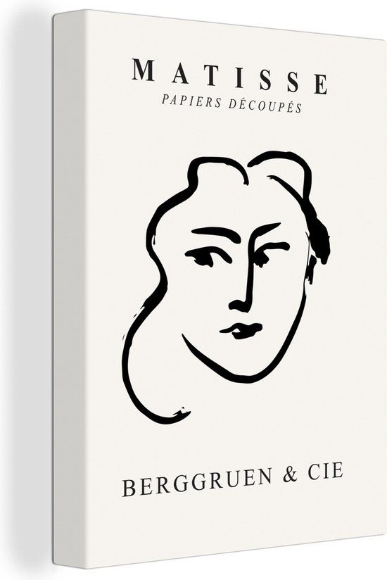 OneMillionCanvasses Canvas schilderij 120x160 cm - Abstract - Vrouw - Henri Matisse - Multicolor