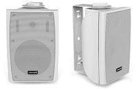Audibax Elipse 4 Altavoces HiFi Estantería/Pared 2 Vías Con Soportes de Pared. Blancos Pareja