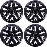 NRM Universele wieldoppen 14'' Perfecto zwart gelakt 4 stuks