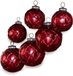 LOBERON set de 6 décorations de Noël Roubi rouge