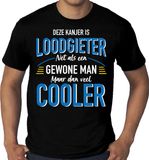 Bellatio Decorations Grote maten Deze kanjer is loodgieter net als een gewone man maar dan veel cooler t-shirt zwart voor heren - kado shirts - beroepen shirts - vaderdag shirts XXXXL