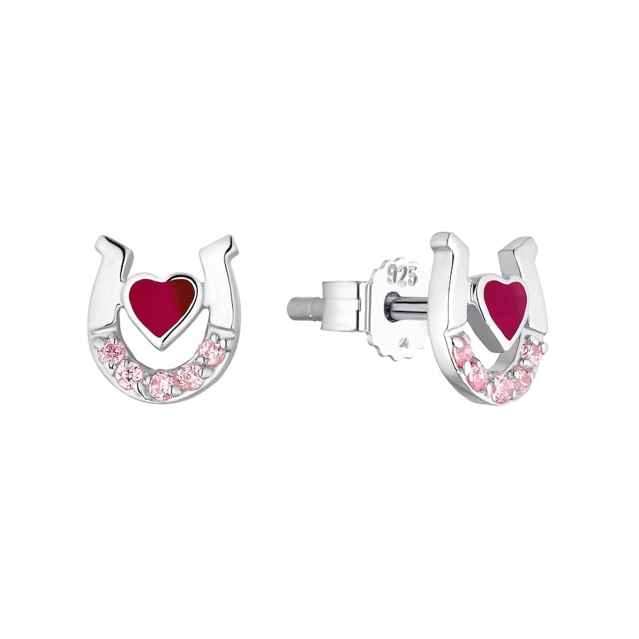 Amor Earrings for Girls, 925 Sterling Silver, Zirconia (synth.) | Horseshoe Women