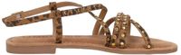 Lazamani Tova Dames Sandalen Suede Leopard Bruin Maat 41