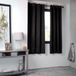 HomeMaison Verduisteringsgordijn 135x250 cm Zwart Polyester Ringen 100% Verduisterend