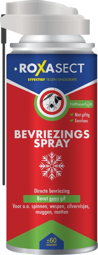 Roxasect Bevriezingsspay - Insectenspray - Ongediertebestrijding - Zonder Pesticiden en Gif - Tegen Kruipende en Vliegende insecten - 500 ml