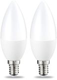 Amazon Basics Led-lamp, E14, kleine Edisonlamp, kaarsvorm, schroeflamp, 5,5 W (gelijkwaardig aan 40 W), warmwit, niet dimbaar, set van 2